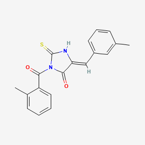 3-(2-Methylbenzoyl)-5-((3-methylphenyl)methylene)-2-thioxo-4-imidazolidinone