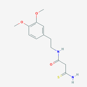 molecular formula C13H18N2O3S B1519035 2-carbamothioyl-N-[2-(3,4-dimethoxyphenyl)ethyl]acetamide CAS No. 1038973-12-4