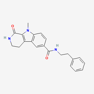 1H-Pyrido(3,4-b)indole-6-carboxamide, 2,3,4,9-tetrahydro-9-methyl-1-oxo-N-(2-phenylethyl)-