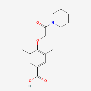 molecular formula C16H21NO4 B1519036 3,5-二甲基-4-[2-氧代-2-(哌啶-1-基)乙氧基]苯甲酸 CAS No. 1039310-65-0