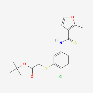 Acetic acid, ((2-chloro-5-(((2-methyl-3-furanyl)thioxomethyl)amino)phenyl)thio)-, 1,1-dimethylethyl ester