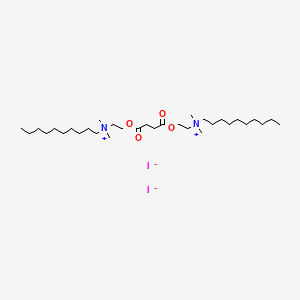 1-Decanaminium, N,N'-((1,4-dioxo-1,4-butanediyl)bis(oxy-2,1-ethanediyl))bis(N,N-dimethyl-, diiodide