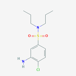 molecular formula C12H19ClN2O2S B1519074 3-Amino-4-chloro-N,N-dipropylbenzenesulfonamide CAS No. 1036431-90-9