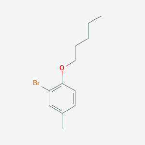 molecular formula C12H17BrO B1519075 1-Bromo-5-methyl-2-n-pentyloxybenzene CAS No. 1040345-76-3