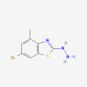 molecular formula C8H8BrN3S B1519093 6-溴-2-肼基-4-甲基-1,3-苯并噻唑 CAS No. 1114594-94-3