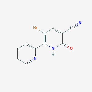 molecular formula C11H6BrN3O B1519094 5-Bromo-2-oxo-6-(2-pyridinyl)-1,2-dihydro-3-pyridinecarbonitrile CAS No. 1092352-53-8