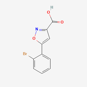 molecular formula C10H6BrNO3 B1519095 5-(2-Bromophenyl)isoxazole-3-carboxylic acid CAS No. 668971-60-6