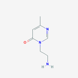 molecular formula C7H11N3O B1519096 3-(2-氨基乙基)-6-甲基嘧啶-4-酮 CAS No. 1105195-67-2