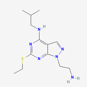 molecular formula C13H22N6S B1519103 1-(2-aminoethyl)-6-(ethylthio)-N-isobutyl-1H-pyrazolo[3,4-d]pyrimidin-4-amine CAS No. 1105197-87-2