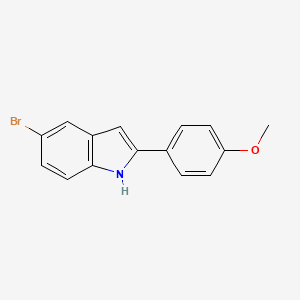 molecular formula C15H12BrNO B1519107 5-Bromo-2-(4-methoxyphenyl)-1H-indole CAS No. 851530-48-8