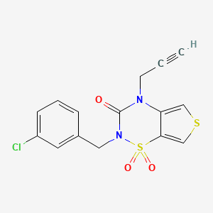 2H-Thieno(3,4-e)-1,2,4-thiadiazin-3(4H)-one, 2-((3-chlorophenyl)methyl)-4-(2-propynyl)-, 1,1-dioxide