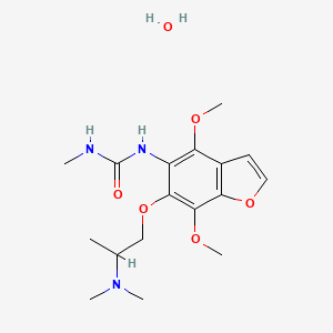 N-(4,7-Dimethoxy-6-(2-(dimethylamino)propoxy)-5-benzofuranyl)-N'-methylurea hydrate