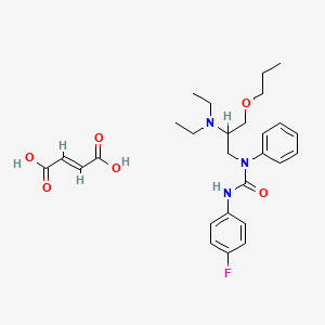 N-(2-(Diethylamino)-3-propoxypropyl)-N'-(4-fluorophenyl)-N-phenylurea (E)-2-butenedioate