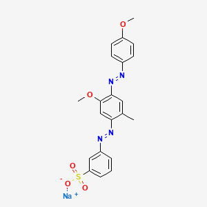 Benzenesulfonic acid, 3-((5-methoxy-4-((4-methoxyphenyl)azo)-2-methylphenyl)azo)-, sodium salt