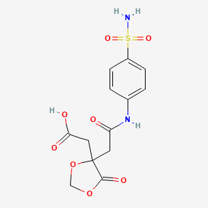 2-(Hydroxymethoxy)-2-((p-sulfamoylphenylcarbamoyl)methyl)succinic acid gamma-lactone