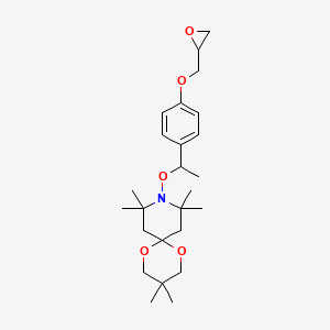 1,5-Dioxa-9-azaspiro(5.5)undecane, 3,3,8,8,10,10-hexamethyl-9-(1-(4-(oxiranylmethoxy)phenyl)ethoxy)-