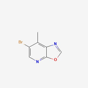 molecular formula C7H5BrN2O B1519114 6-溴-7-甲基恶唑并[5,4-b]吡啶 CAS No. 1023817-91-5