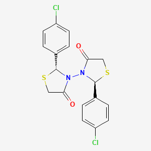 (3,3'-Bithiazolidine)-4,4'-dione, 2,2'-bis(4-chlorophenyl)-, (R*,S*)-