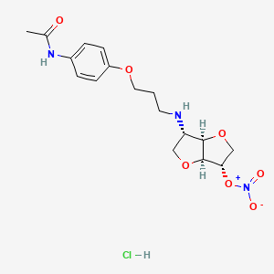 [(3S,3aR,6S,6aS)-3-[3-(4-acetamidophenoxy)propylamino]-2,3,3a,5,6,6a-hexahydrofuro[3,2-b]furan-6-yl] nitrate;hydrochloride