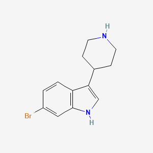molecular formula C13H15BrN2 B1519125 6-Bromo-3-(piperidin-4-yl)-1H-indole CAS No. 959236-51-2