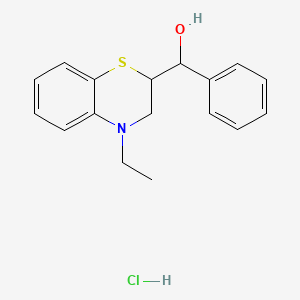 2H-1,4-Benzothiazine-2-methanol, 4-ethyl-3,4-dihydro-alpha-phenyl-, hydrochloride