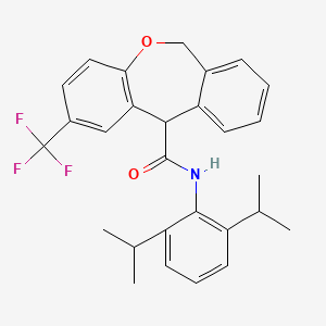 6,11-Dihydro-N-(2,6-diisopropylphenyl)-2-trifluoromethyl-dibenz(b,e)oxepin-11-carboxamide