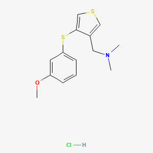 3-Thiophenemethanamine, 4-((3-methoxyphenyl)thio)-N,N-dimethyl-, hydrochloride