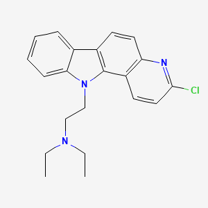 11H-Pyrido(3,2-a)carbazole-11-ethanamine, 3-chloro-N,N-diethyl-