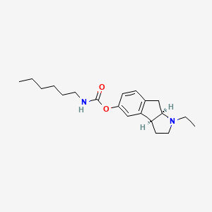 cis-(+-)-1-Ethyl-1,2,3,3a,8,8a-hexahydroindeno(2,1-b)pyrrol-5-yl hexylcarbamate