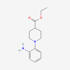 molecular formula C14H20N2O2 B1519140 1-(2-氨基苯基)哌啶-4-羧酸乙酯 CAS No. 889947-83-5