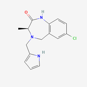 2H-1,4-Benzodiazepin-2-one, 7-chloro-1,3,4,5-tetrahydro-3-methyl-4-(1H-pyrrol-2-ylmethyl)-, (3S)-