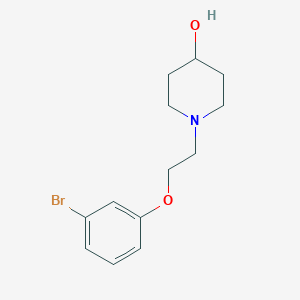 molecular formula C13H18BrNO2 B1519158 1-(2-(3-溴苯氧基)乙基)哌啶-4-醇 CAS No. 1182071-21-1