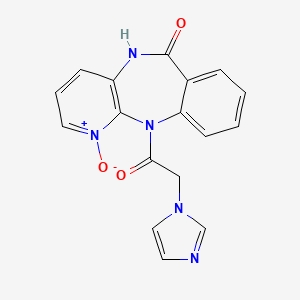 6H-Pyrido(2,3-b)(1,4)benzodiazepin-6-one, 5,11-dihydro-11-((1-imidazolyl)acetyl)-, 1-oxide