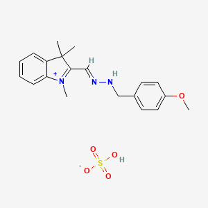 2-(((4-Methoxyphenyl)methylhydrazono)methyl)-1,3,3-trimethyl-3H-indolium hydrogen sulphate