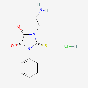 4,5-Imidazolidinedione, 1-(2-aminoethyl)-3-phenyl-2-thioxo-, monohydrochloride