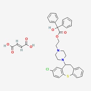 11-(4-(2-Benziloyloxyethyl)piperazino)-2-chloro-10,11-dihydrodibenzo(b,f)thiepin maleate