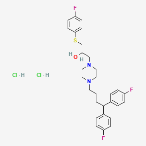 1-Piperazineethanol, 4-(4,4-bis(4-fluorophenyl)butyl)-alpha-(((4-fluorophenyl)thio)methyl)-, dihydrochloride