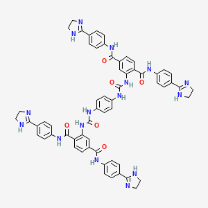 B15191793 N,N-(1,4-Phenylenebis(N'-(2,5-bis((4-(4,5-dihydro-1H-imidazol-2-yl)phenyl)amino)carbonyl)phenyl)-urea CAS No. 5548-83-4