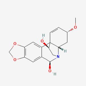 molecular formula C17H19NO5 B15191870 Crinamine, 6-hydroxy- CAS No. 545-66-4