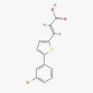 3-[5-(3-Bromophenyl)thiophen-2-yl]prop-2-enoic acid