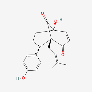 molecular formula C20H22O4 B15191920 (+)-Acutifolin A CAS No. 350221-53-3