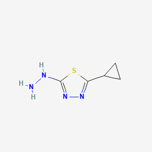 molecular formula C5H8N4S B1519202 2-Cyclopropyl-5-hydrazinyl-1,3,4-thiadiazole CAS No. 299168-18-6