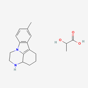 molecular formula C18H24N2O3 B15192021 Pirlindole lactate CAS No. 292039-20-4