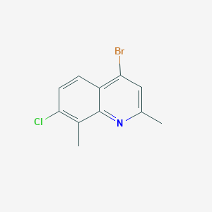 molecular formula C11H9BrClN B1519204 4-Bromo-7-chloro-2,8-dimethylquinoline CAS No. 1070879-69-4