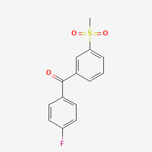 molecular formula C14H11FO3S B1519208 (4-Fluorophenyl)(3-methanesulfonylphenyl)methanone CAS No. 1097034-11-1