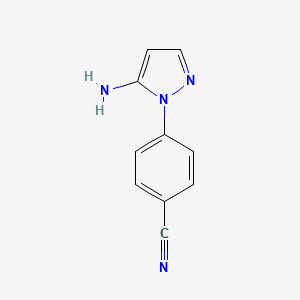 molecular formula C10H8N4 B1519209 4-(5-amino-1H-pyrazol-1-yl)benzonitrile CAS No. 1152964-72-1