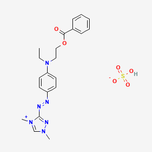 2-[4-[(1,4-dimethyl-1,2,4-triazol-4-ium-3-yl)diazenyl]-N-ethylanilino]ethyl benzoate;hydrogen sulfate