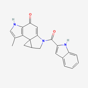 (7bR)-1,2,8,8a-Tetrahydro-2-(1H-indol-2-ylcarbonyl)-7-methylcyclopropa(c)pyrrolo(3,2-e)indol-4(5H)-one