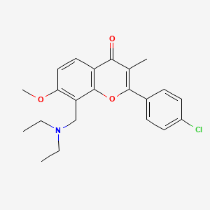 4'-Chloro-8-((diethylamino)methyl)-7-methoxy-3-methylflavone