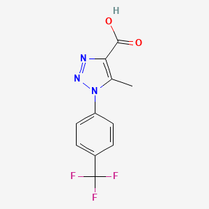 molecular formula C11H8F3N3O2 B1519211 5-methyl-1-[4-(trifluoromethyl)phenyl]-1H-1,2,3-triazole-4-carboxylic acid CAS No. 1097070-53-5